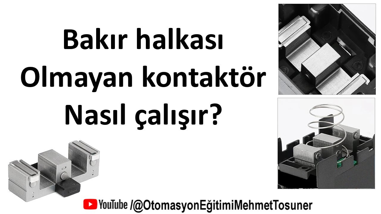 Bakır halkası olmayan kontaktör nasıl çalışır? #elektrik #otomasyon #devre #kumanda #kontrol #motor