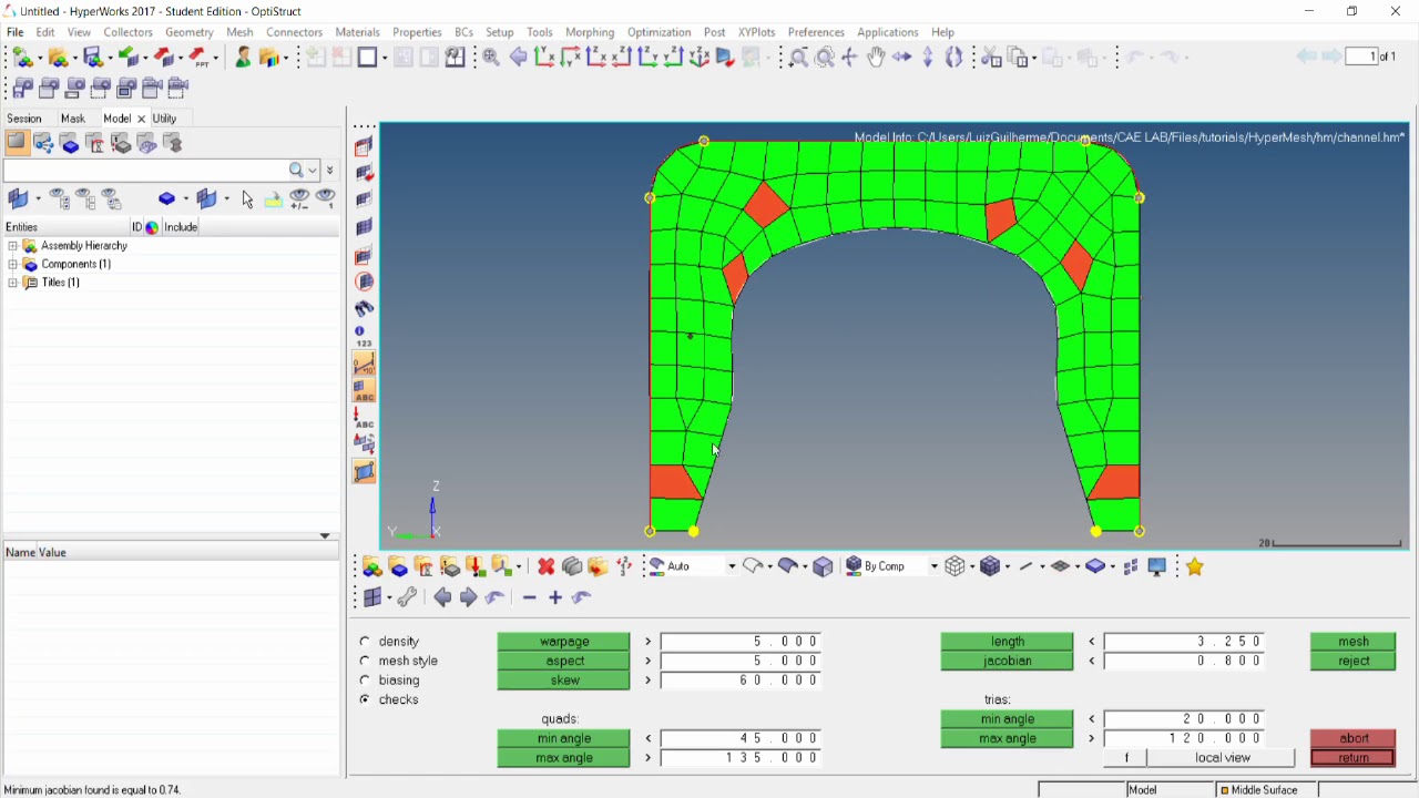 HyperMesh Tutorial HM-3100: Automeshing