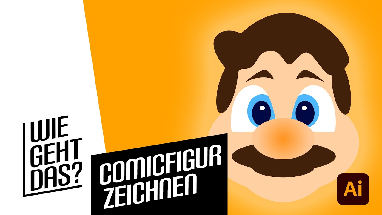 Comic-Figur (Kopf) in Adobe Illustrator zeichnen - EP.04 - WGD