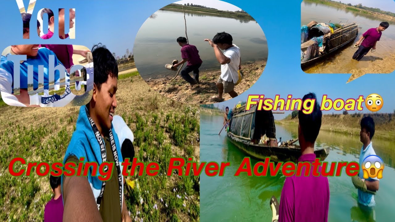 || We are crossing the river by boat // Peaceful River and Nature Scenery || #river#crossing#nature