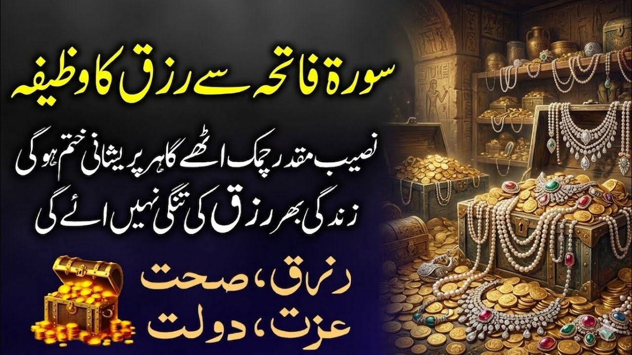 Surah Fatiha Ka Wazifa For Rizq | Rooti Me Barkat Ka Amals رزق میں برکت کیلئے سورہ فاتحہ کا عمل 100