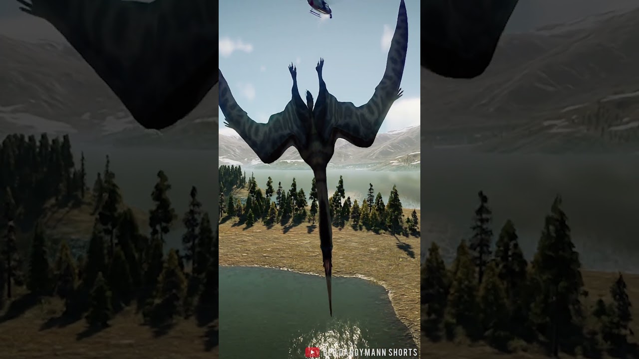 QUETZALCOATLUS RAMS HELI 2 TIMES BEFORE IT IS TRANQUILIZED! - Jurassic World Evolution 2