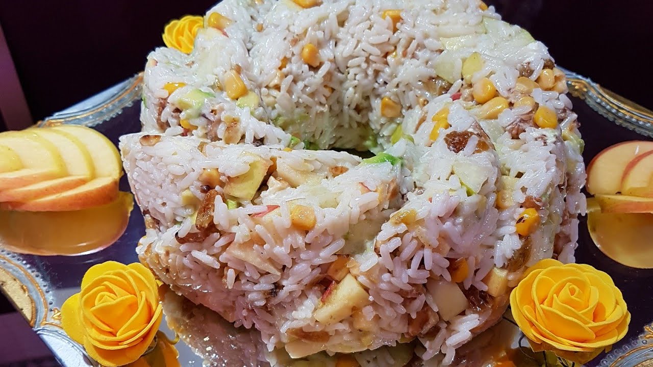 ابهري ضيوفك بسلطة راقية بالارز والفواكه بمذاق حلو ومختلف تمااااما على السلطات العادية