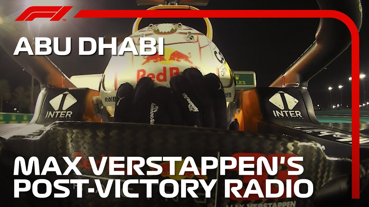 Max Verstappen's Cooldown Lap Post-Victory Radio | 2021 Abu Dhabi Grand Prix