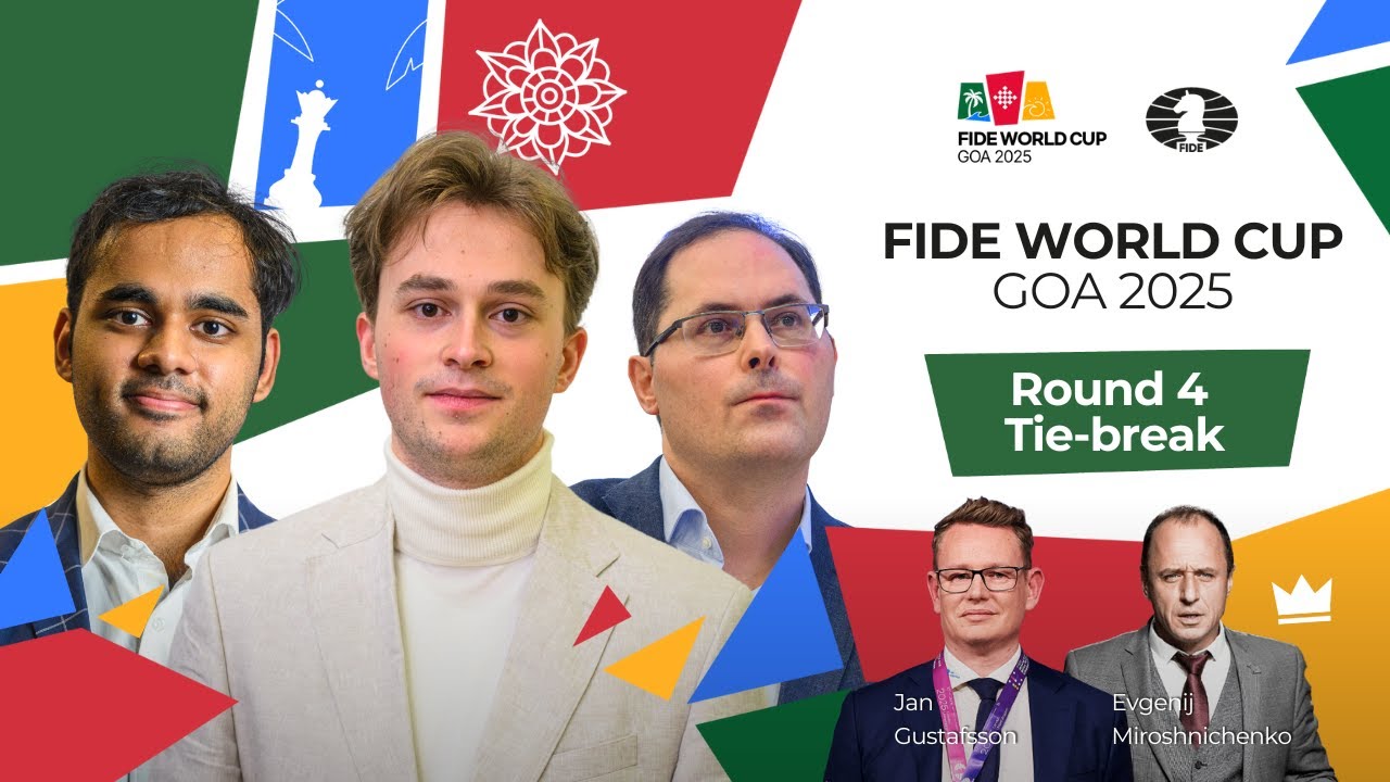 Chess ♟ | FIDE World Cup 2025 | Round 4 | Tie-break| ft. 🇩🇪 Keymer, 🇮🇳 Erigaisi, 🇭🇺 Leko and more