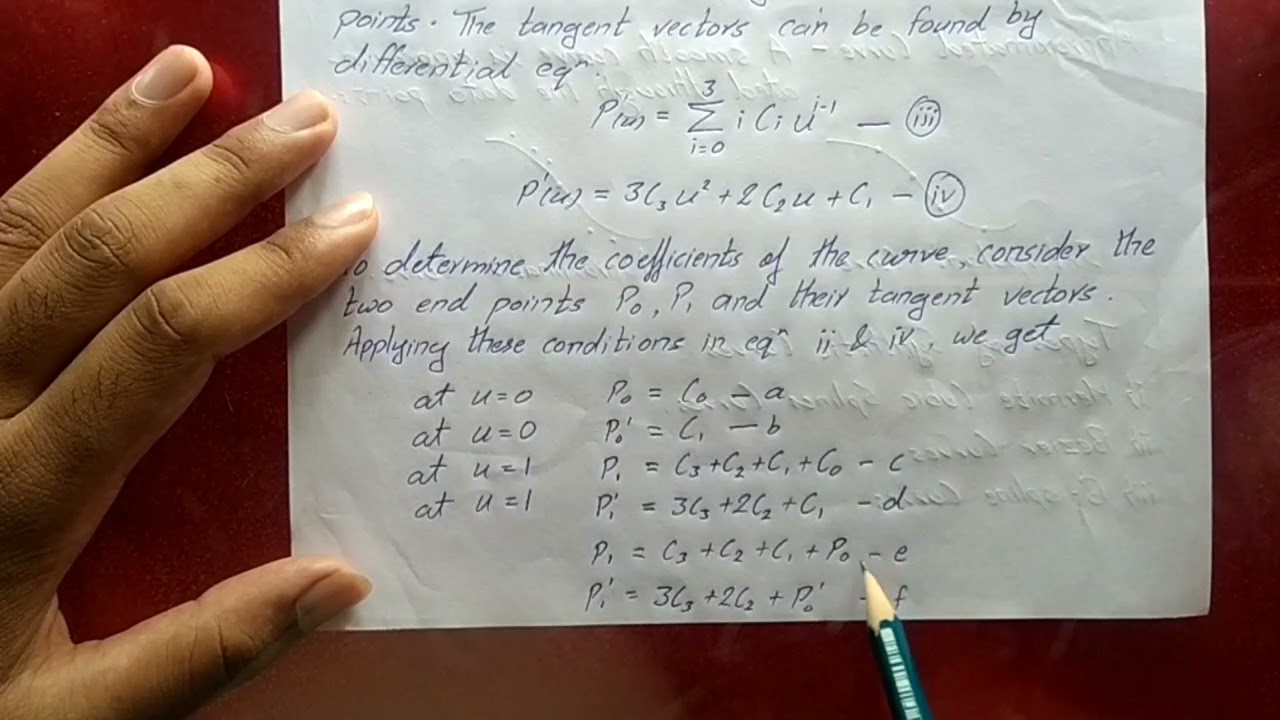 Hermite Cubic Splines Curve explained with Solved EXAMPLE and practice question