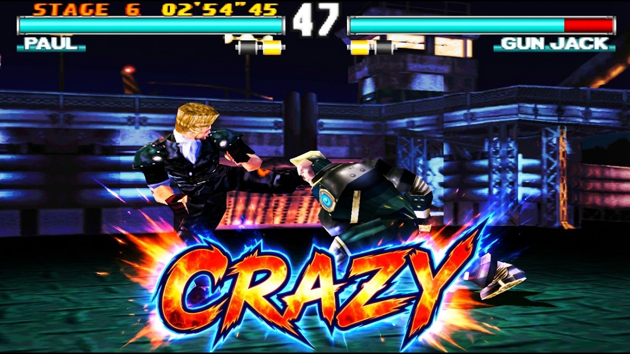 Tekken 3 Paul vs Gun Jack – CRAZY Counter Hits & Wall Pressure