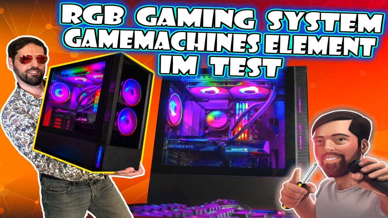 RGB Gaming PC mit AIO Wasserk&uuml;hlung - GameMachines Element PC im Test 2023