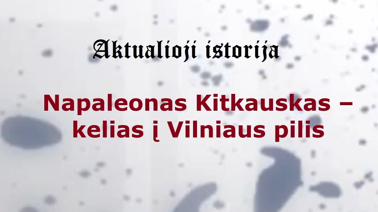 „Aktualioji istorija“ (191): Napaleonas Kitkauskas – kelias į Vilniaus pilis