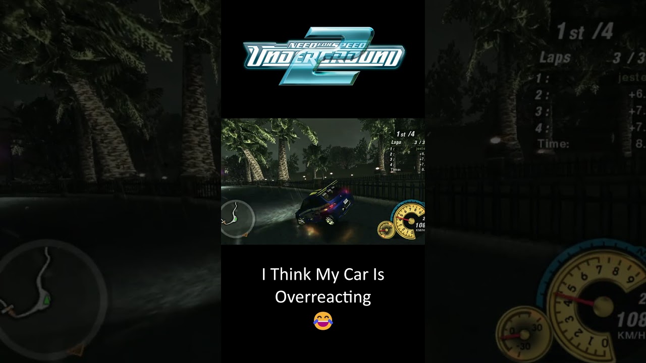 I Think My Car Is Overreacting 😂😂💀💀 NFS Underground 2 Car Crash | My Car Was Throwing A Sissy Fit