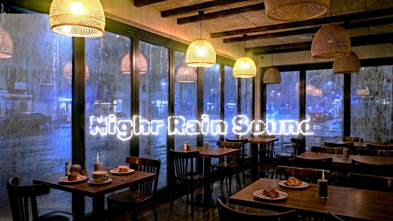 Rainy Coffee Shop Ambience ☔☕ Smooth Jazz Piano for Relaxing, Studying & Working