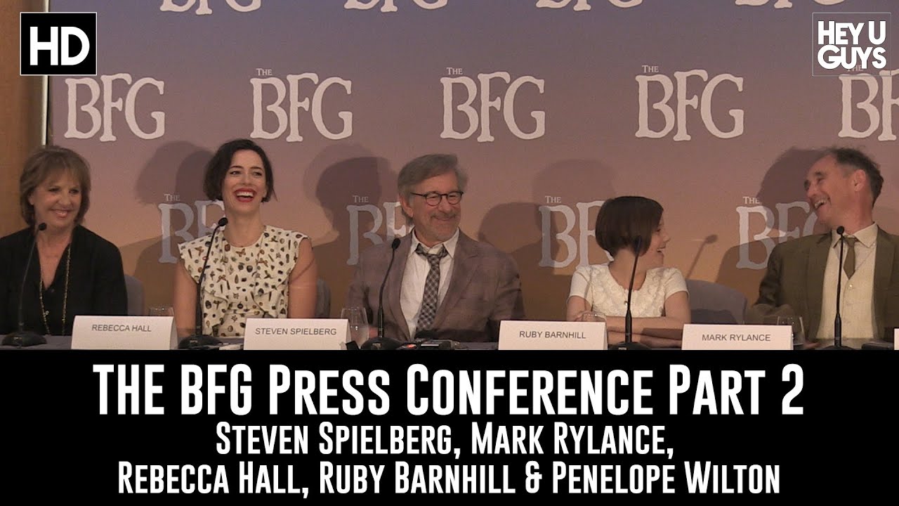 The BFG Press Conference Part 2 - Steven Spielberg, Mark Rylance, Ruby Barnhill, Rebecca Hall