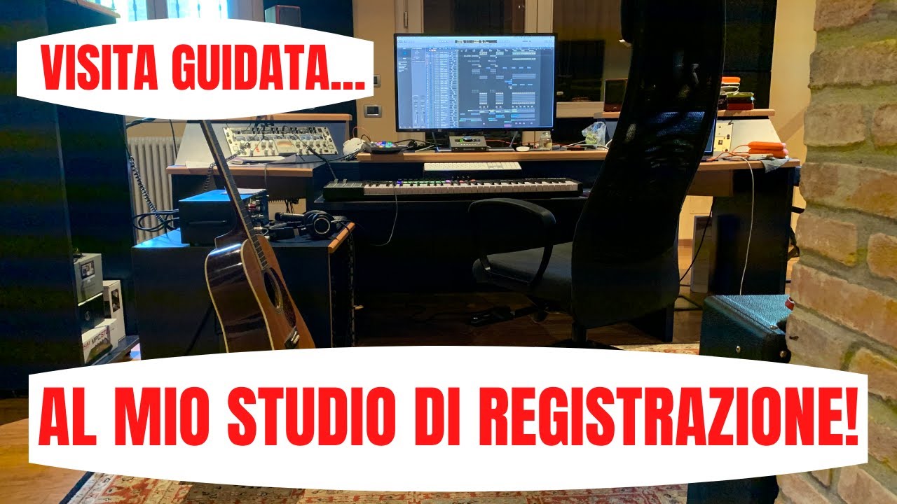 Visita guidata al mio studio di registrazione! Home studio tour, guitars, hardware, software.
