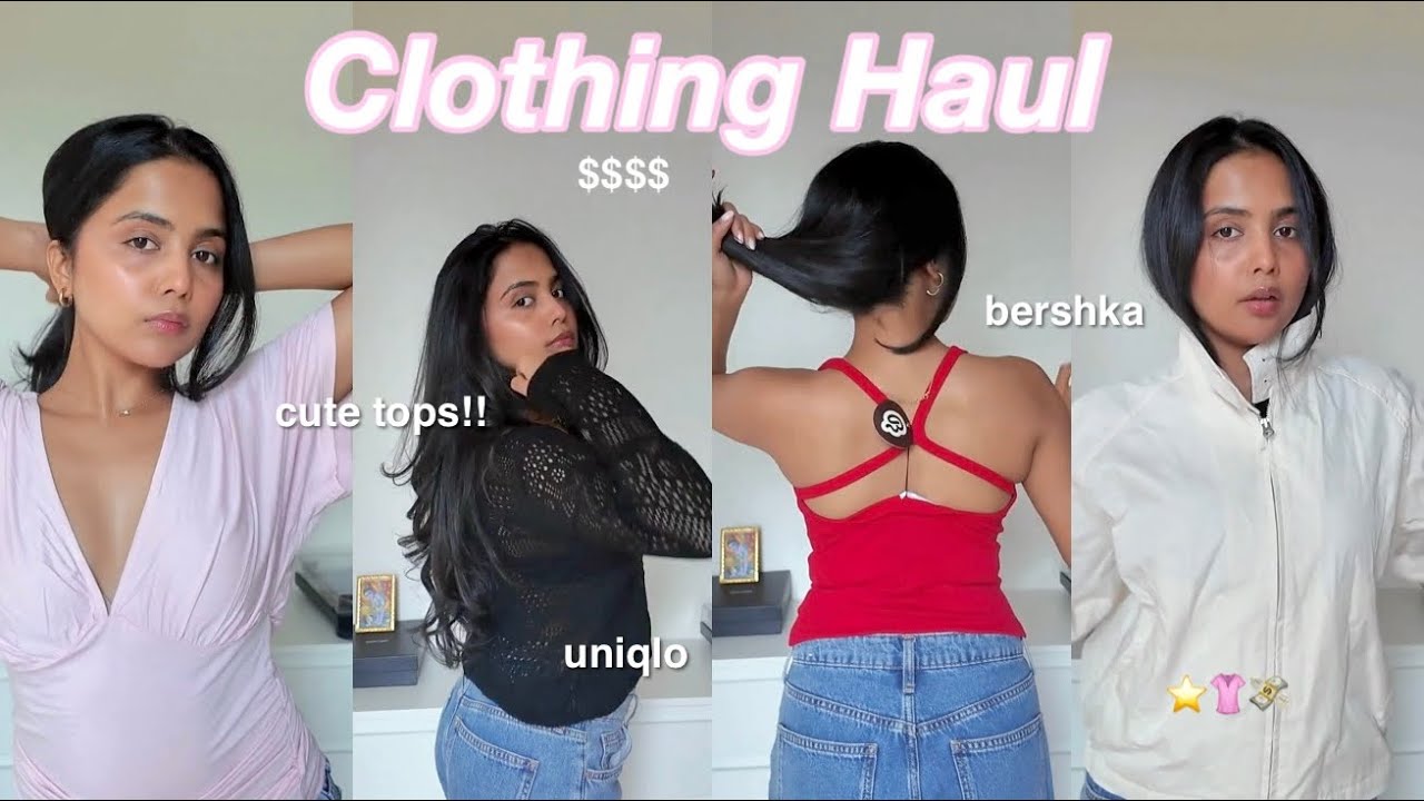 summer HAUL!!⭐️ cute tops, uniqlo, bershka, new bags & more! 