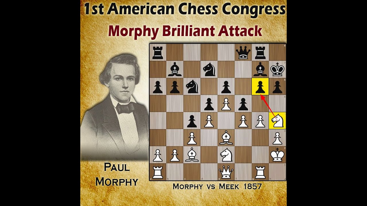 Morphy's Brilliant Attack in 1st American Chess Congress | Morphy vs Meek 1857