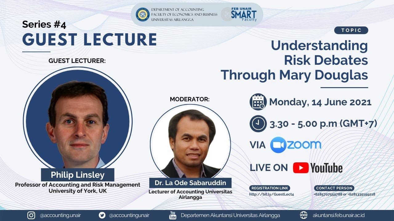 Guest Lecture Series #4: Understanding Risk Debates Through Mary Douglas - Philip Linsley