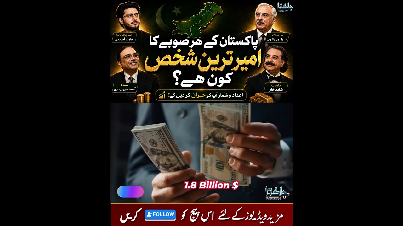 Pakistan K Hr Province Ka Ameer AAdmi Kon H?