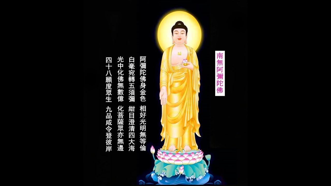 南無阿彌陀佛佛號第八集 在影片中有佛教勵志慧語