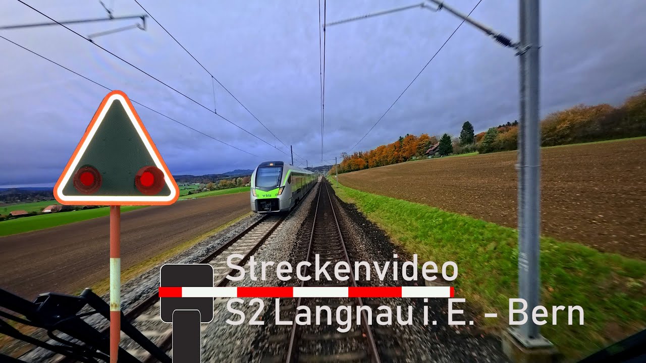 Führerstandsmitfahrt / Cab ride S2 Langnau i. E. - Bern 🚃 BLS RABe528 MIKA 🌧️