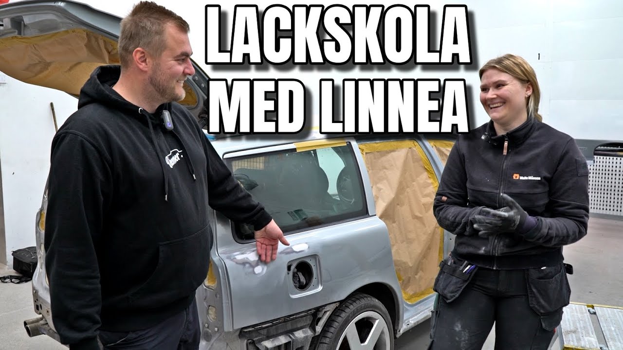 LACKSKOLA MED LINNEA PÅ VÅRAN VOLVO V70R - [VLOGG 