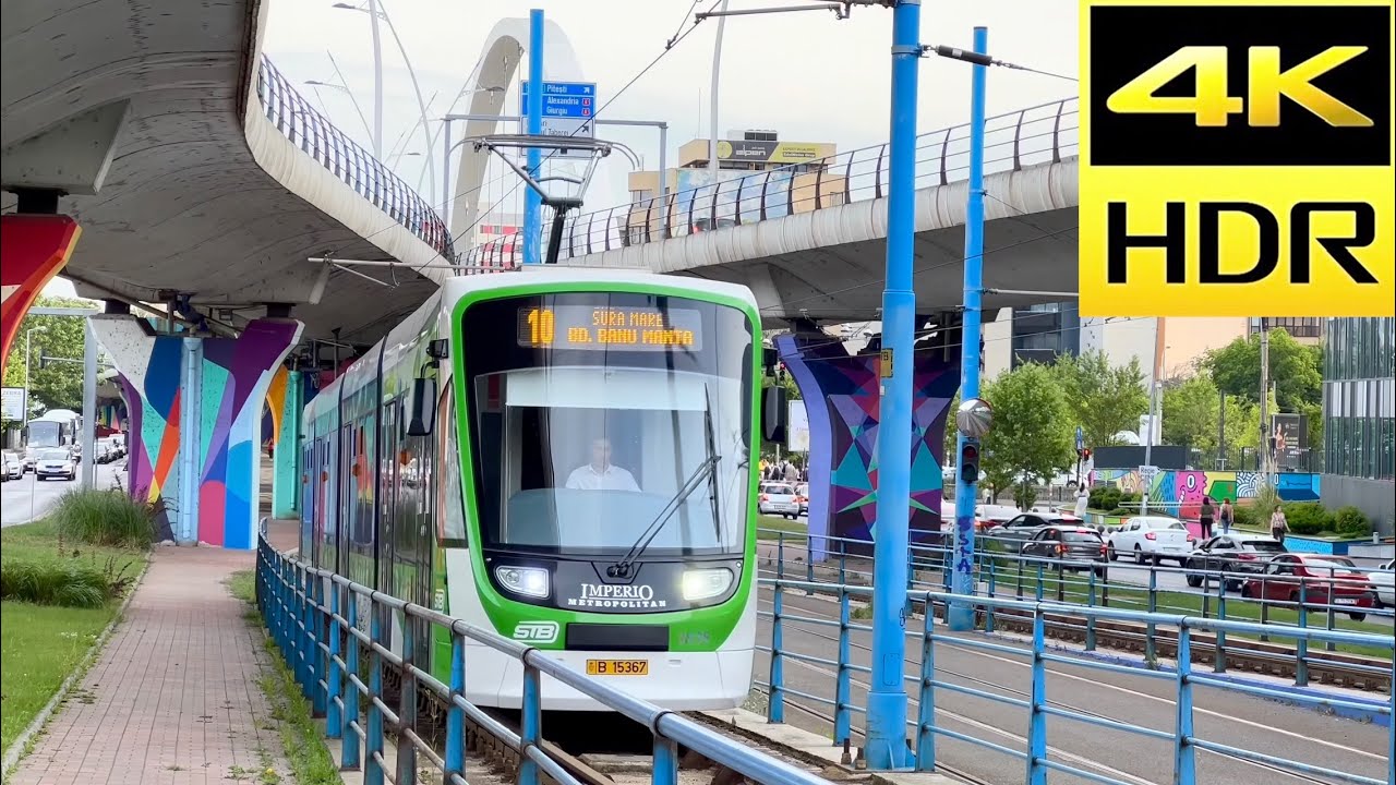 [4K 60fps HDR]STB Bucharest-Astra Imperio Metropolitan Trams on Line 10-Part 2-Shot on iPhone 13 Pro