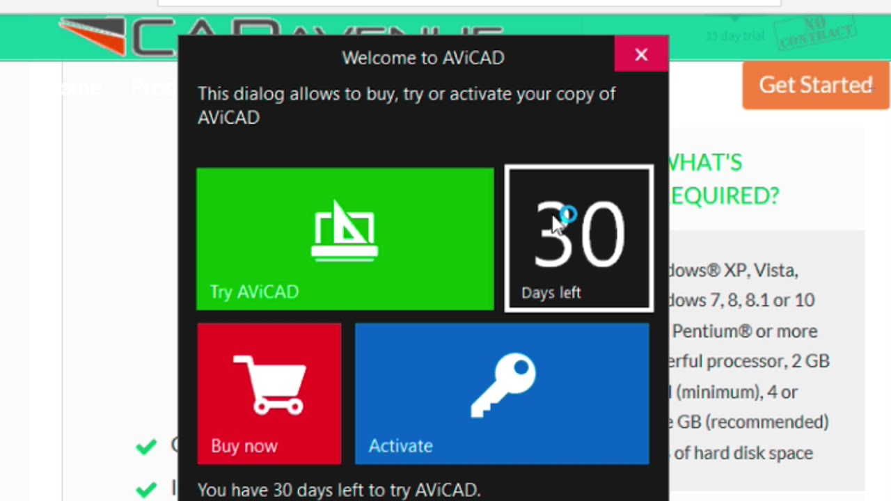 Download and install AViCAD