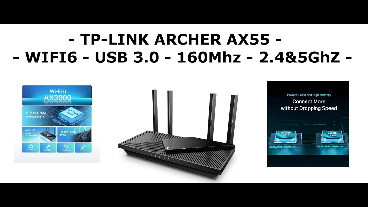 Router TP-LINK Archer AX 55 - WIFI 6 ROUTER z wejściem USB 3.0 NAS