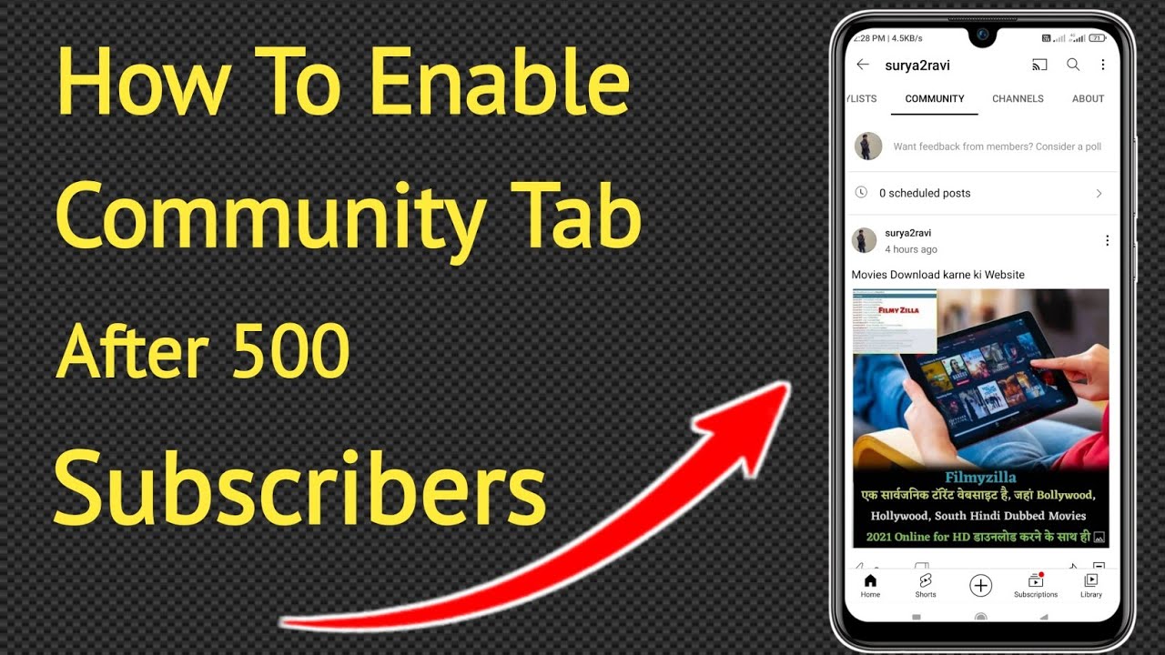 How To Enable Community Tab After 500 Subscribers
