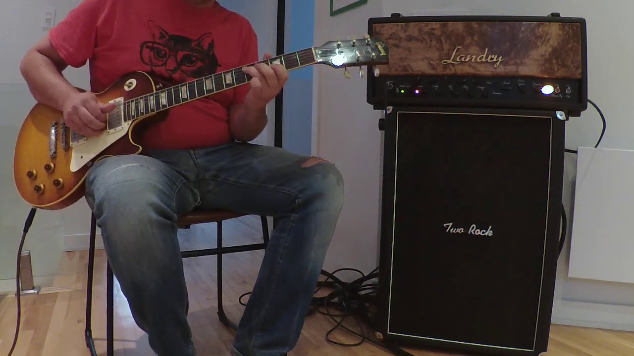 Landry M100L with Two Rock cab straight with my Vintage Les Paul with PAF