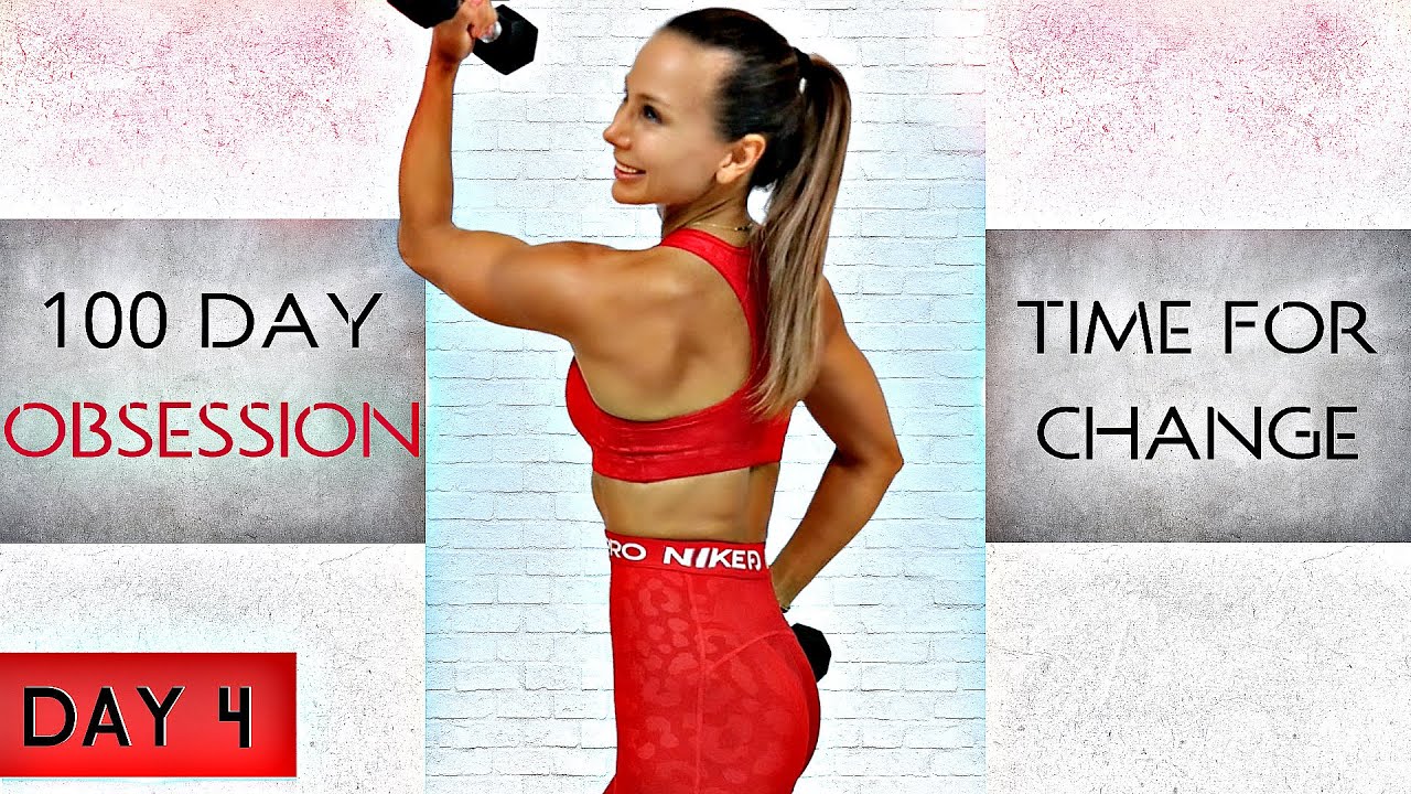 40 MINUTE HIIT WITH DUMBBELLS // Upper Body Challenge | 100 DAY OBSESSION Day 4
