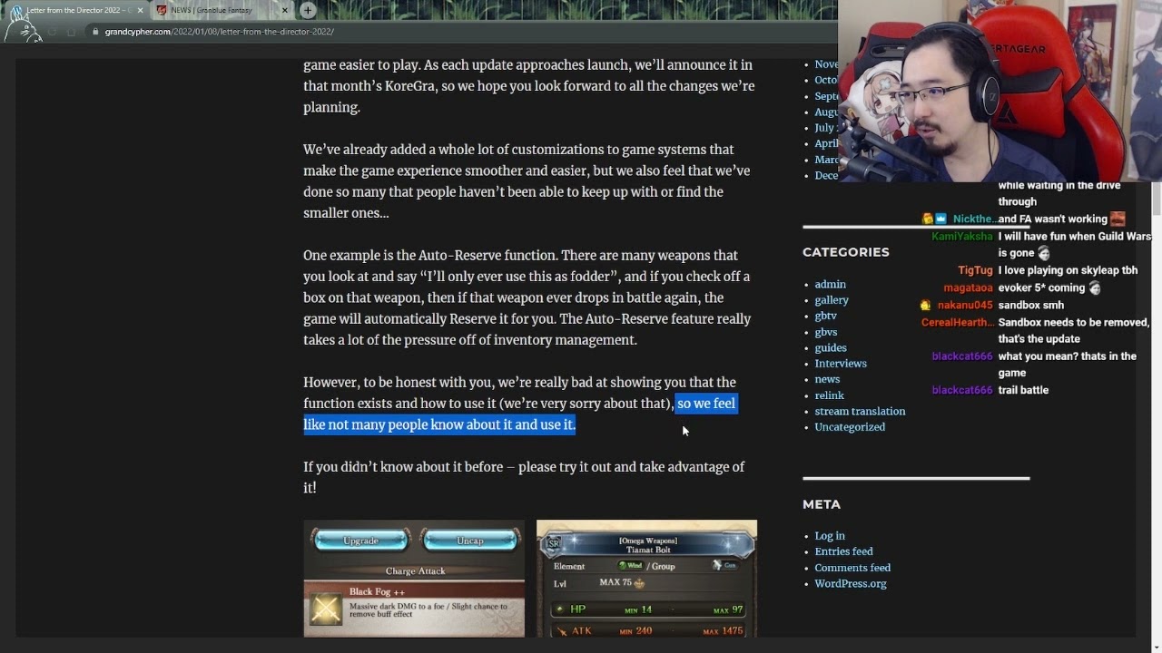 【Granblue Fantasy】First Impressions Annual Letter From Director 2022