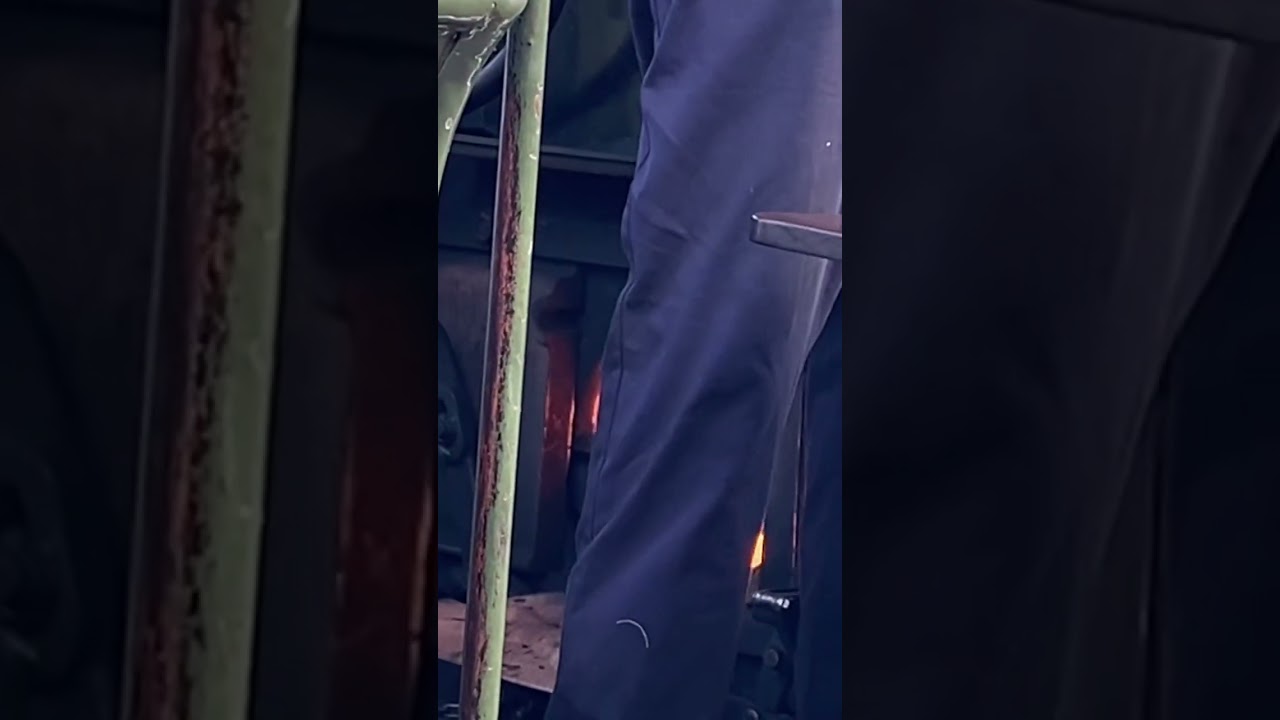 The fire in 9351 raging away (the west Somerset railway)