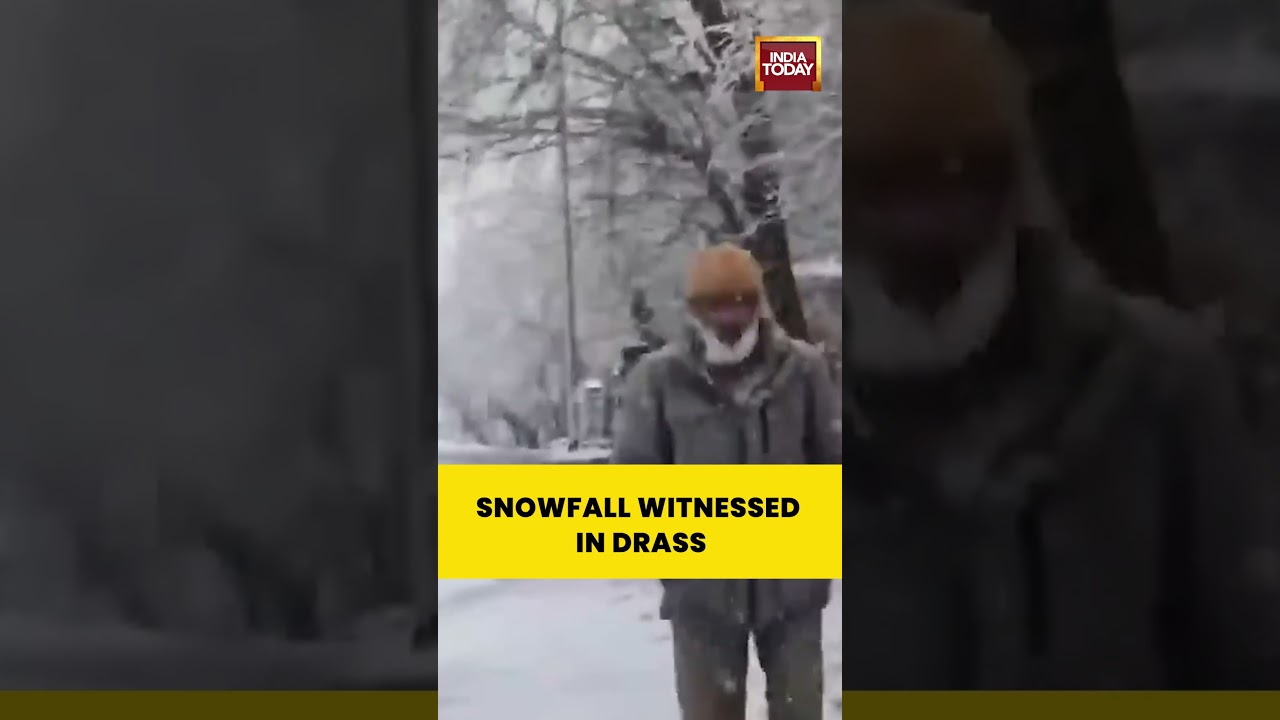 Ladakh: Fresh Spell Of Snowfall Witnessed In Drass | Kargil | Weather Update #kargil #snowfall #news