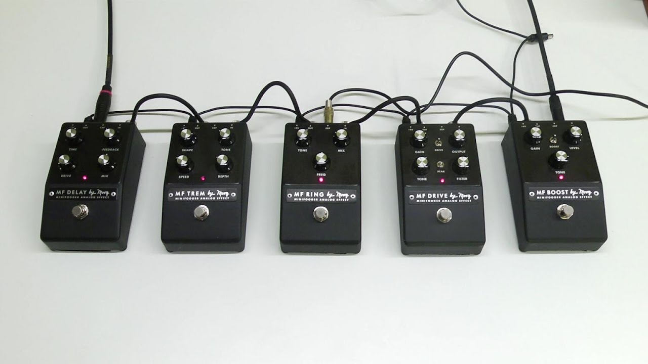 Moog Minifooger Analog Effects Overview w/ EP-3 (Guitar Demo)
