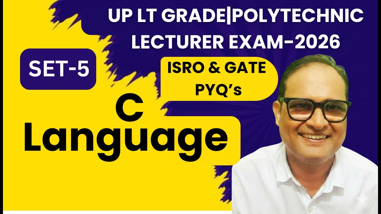 UP LT Grade Computer Science | C Programming Practice Set-05 | GATE & ISRO PYQs