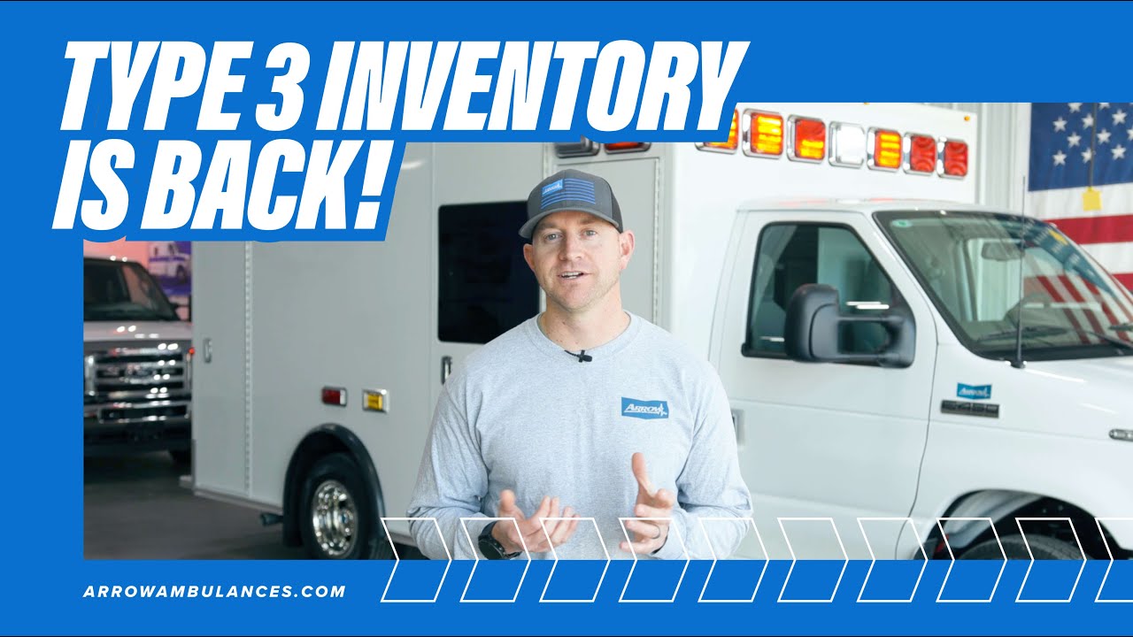 Type 3 Chassis are back in stock! Ford & Chevy 2023 ambulances AVAILABLE in the showroom!