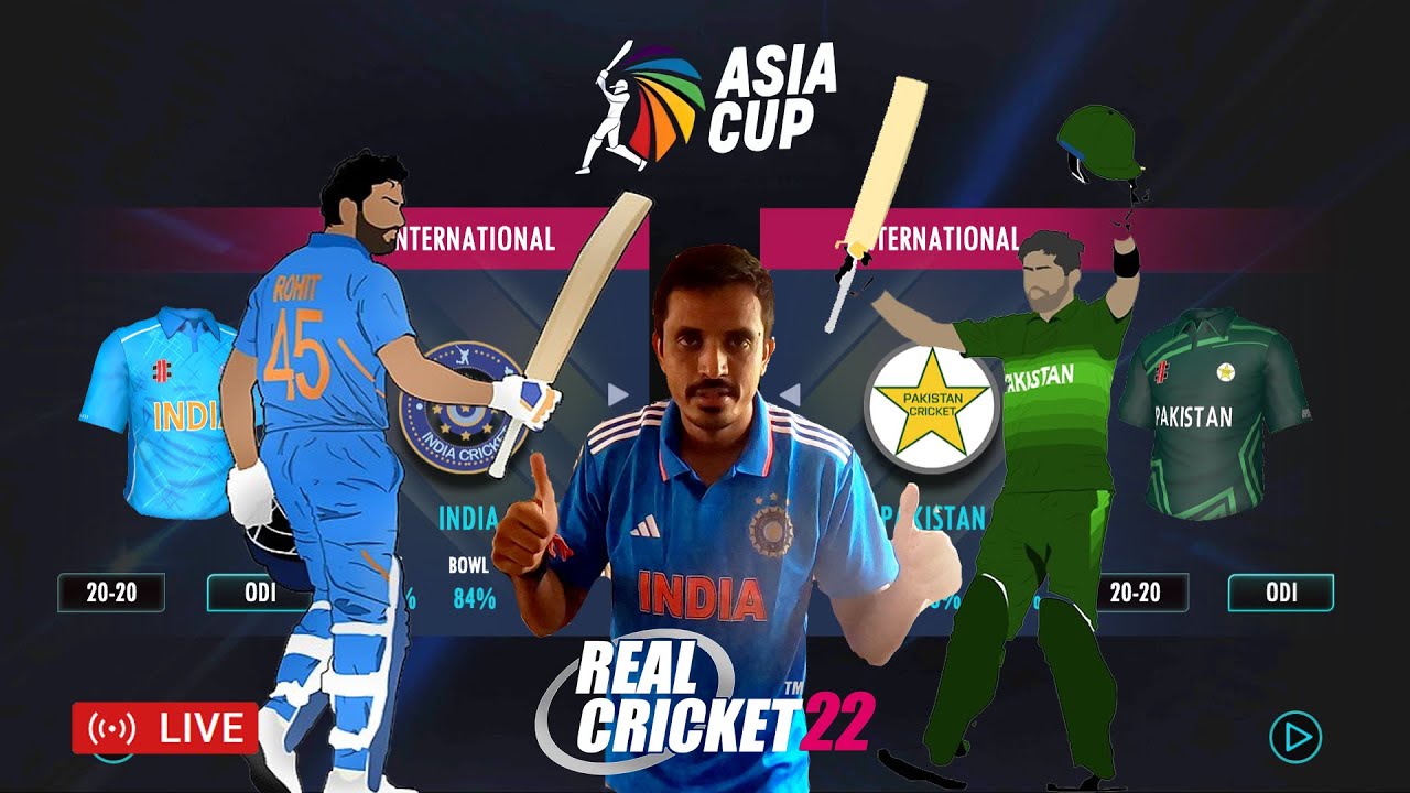 Who will win ? IND vs PAK -India vs Pakistan Asia Cup 2023 Showdown in Real Cricket 22 - New Update