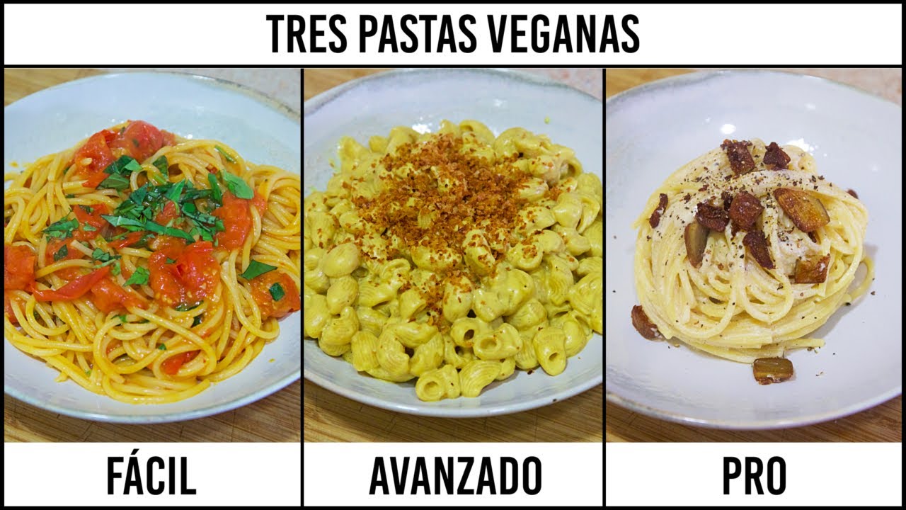 Tres pastas veganas: de novato a chef