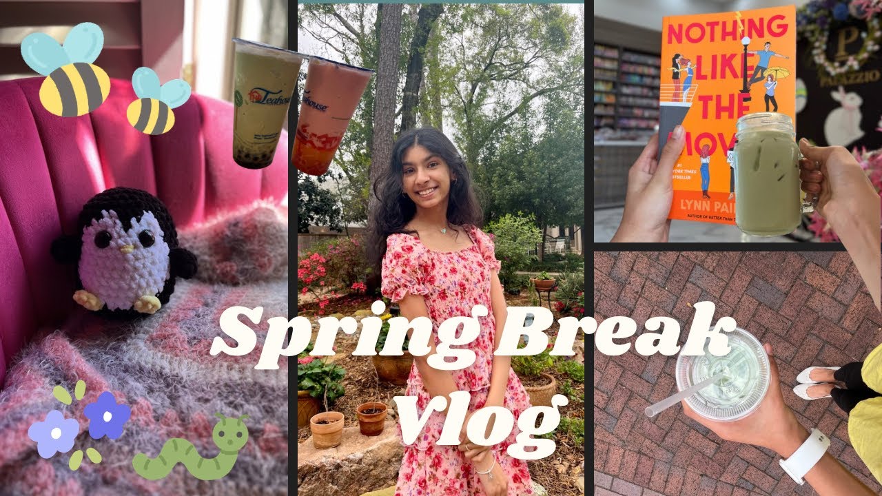 Spring Break Vlog 🌷 movies, shopping, books, matcha & more ☀️🐝