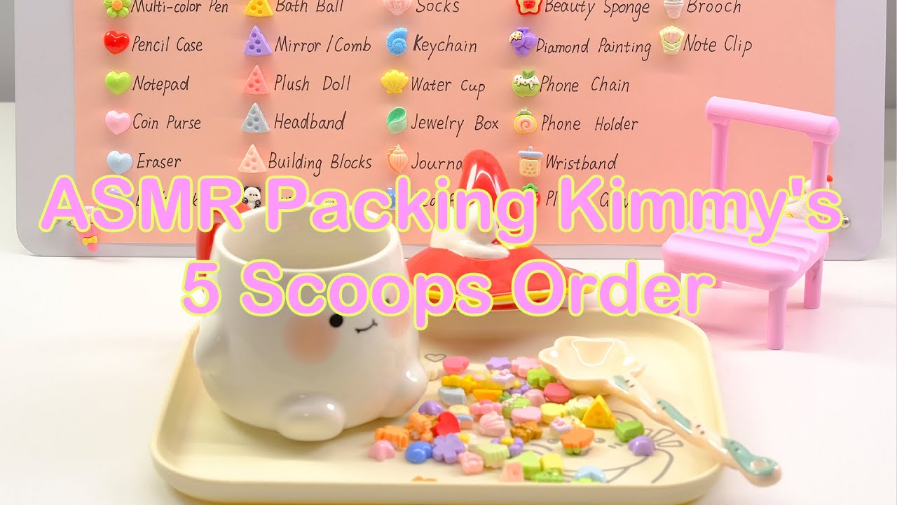 【Litebord Lucky Scoops】ASMR Packing Kimmy's 5 Scoops Order