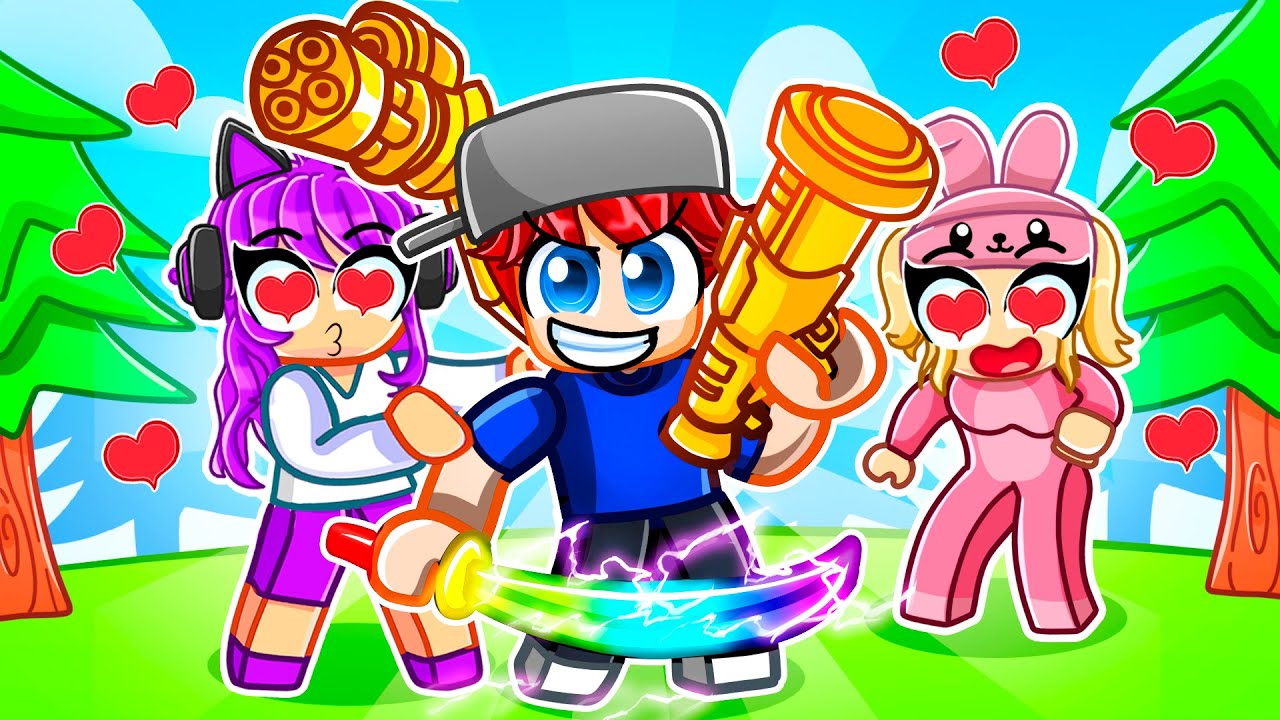 Rizzing Girls With OP WEAPONS in Roblox Rivals!