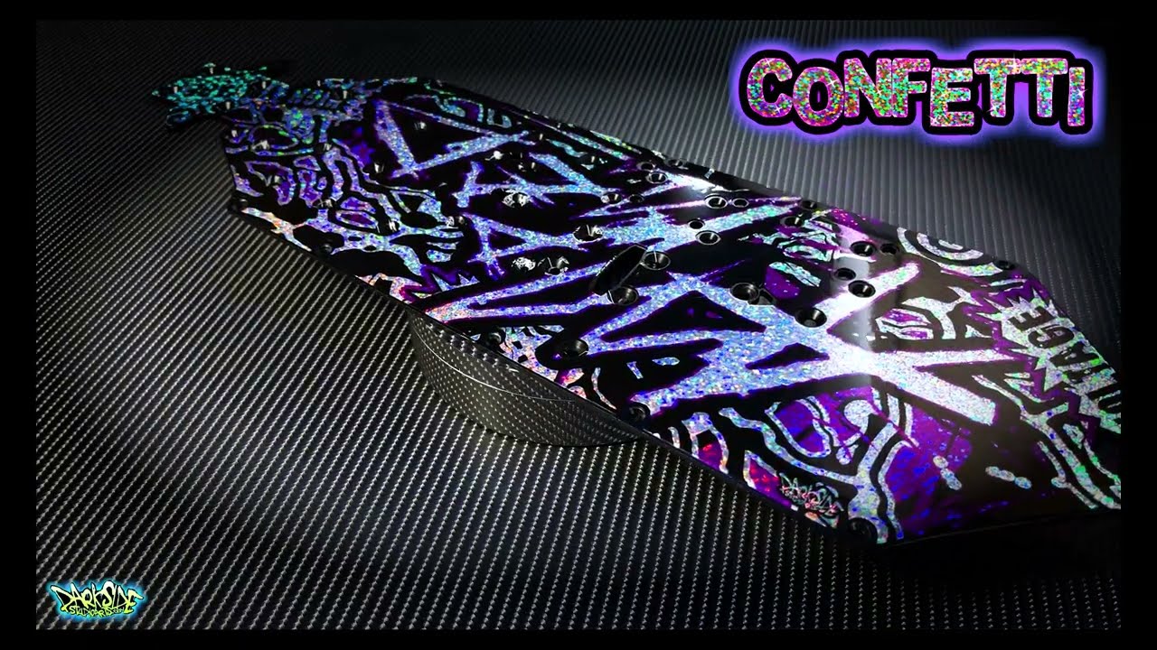 'Confetti' Finish displayed on an ARRMA Mohave EXB Chassis by Darkside Studios LLC
