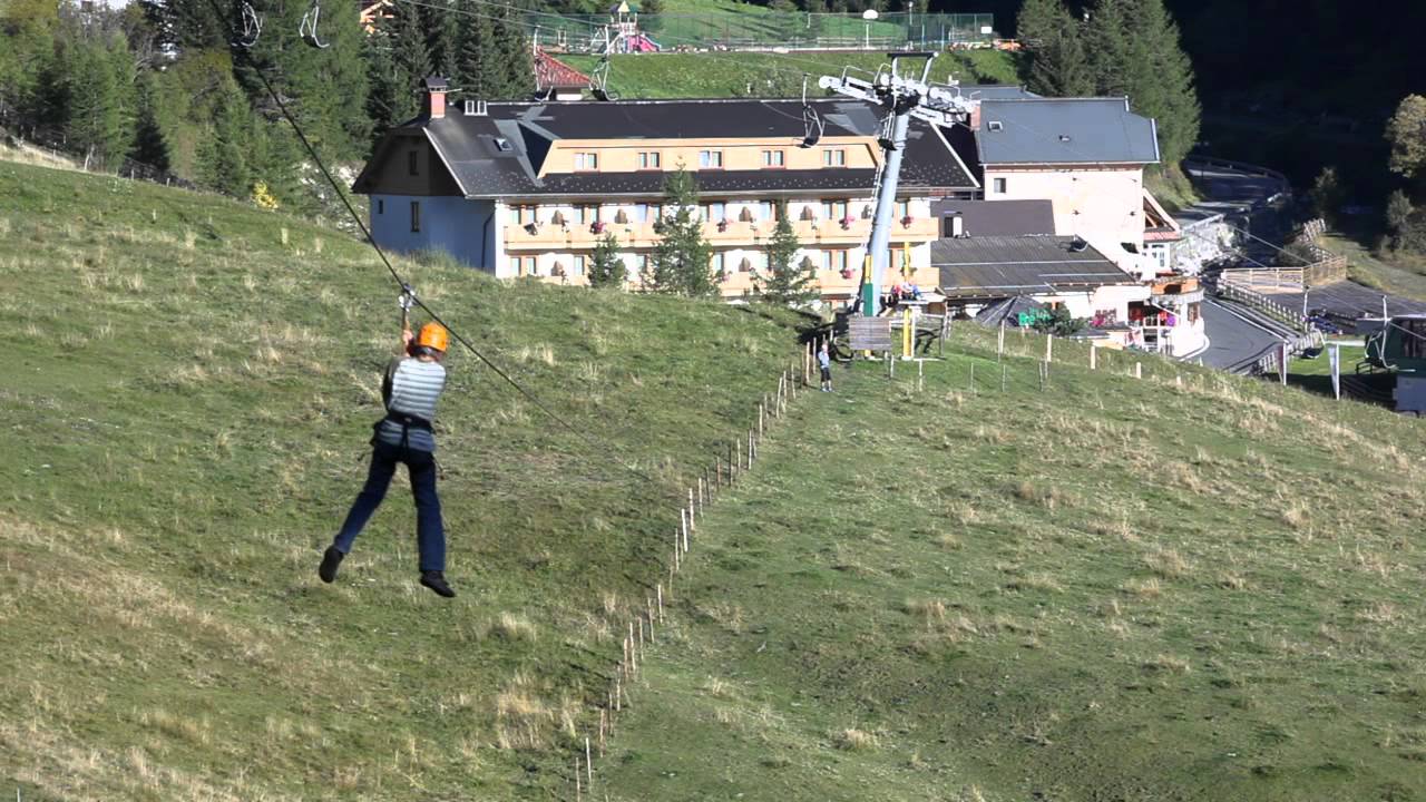 Familienurlaub im Sporthotel Frühauf - Österreich - Kärnten Seilrutsche