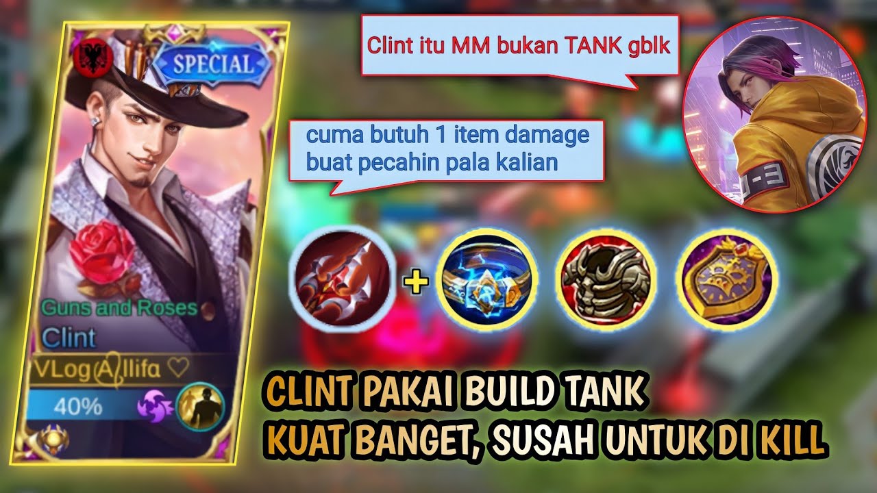 CLINT BUILD TANK, Build Clint Tersakit Dan Terkuat S20 MOBILE LEGENDS