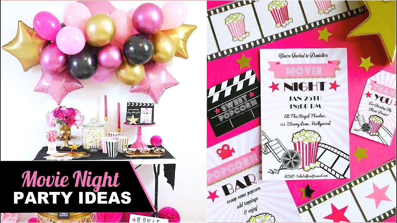 Movie Night Party Ideas + DIYs 🎬🎥🍿🍾