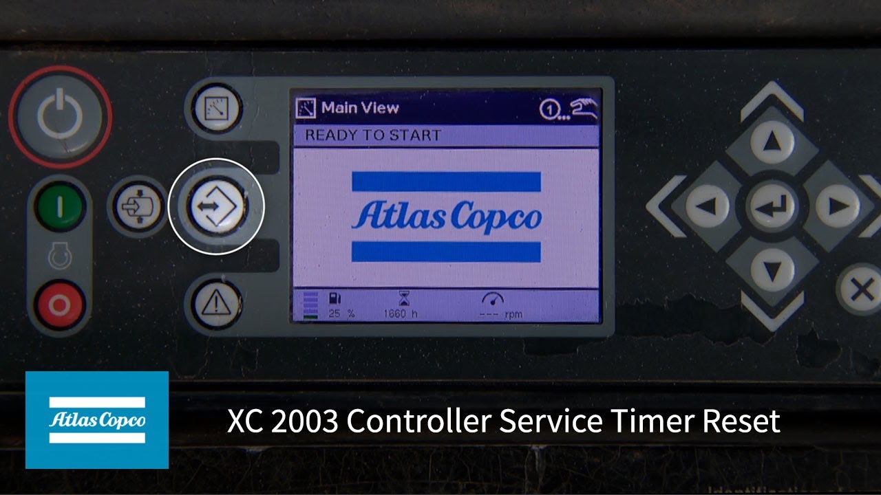 Atlas Copco XC 2003 Controller Service Timer Reset | Atlas Copco Power Technique USA