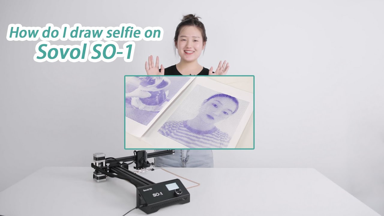 Как нарисовать селфи на плоттере Sovol Pen Plotter. Учебное пособие по рисованию и письму на маши...