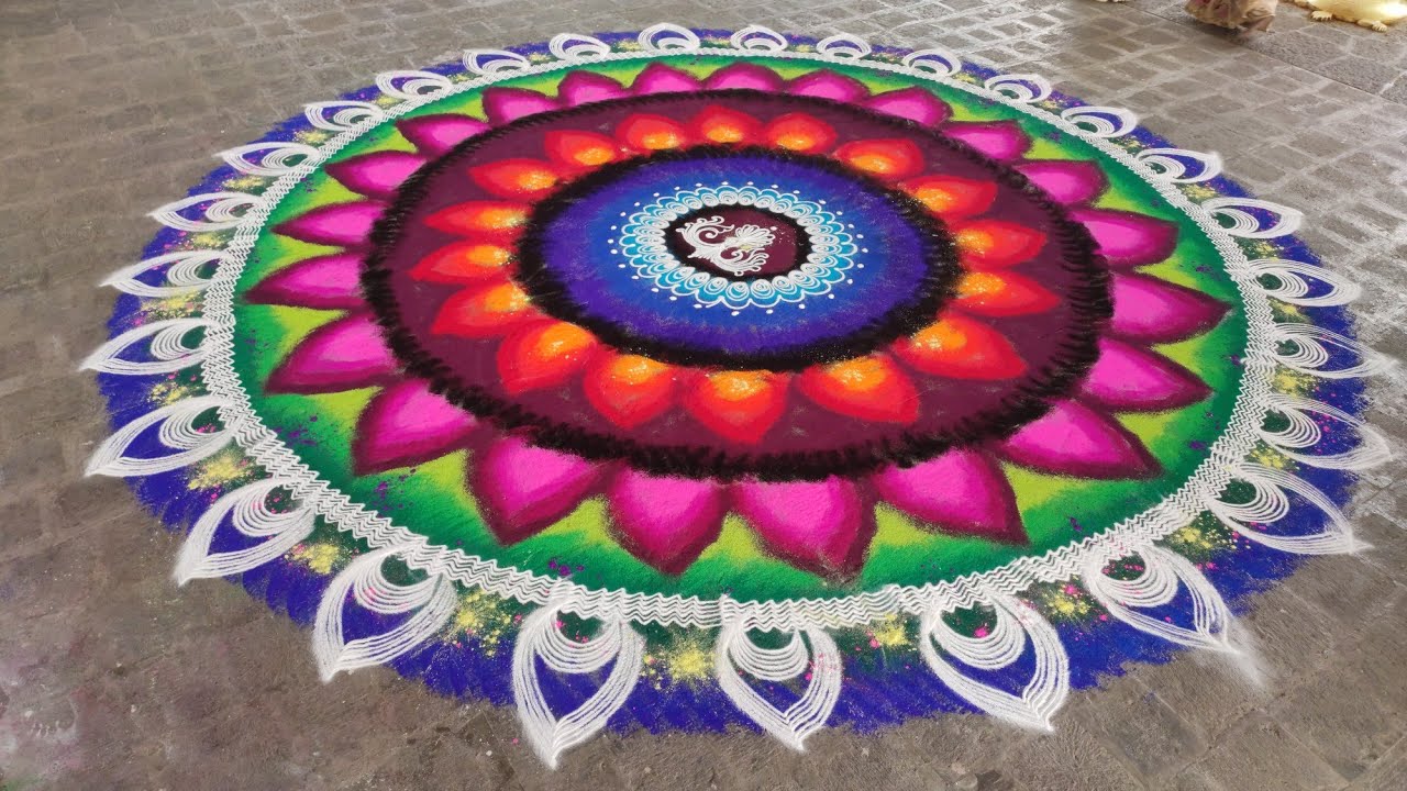 biggest colour full & creative Rangoli (one man show)