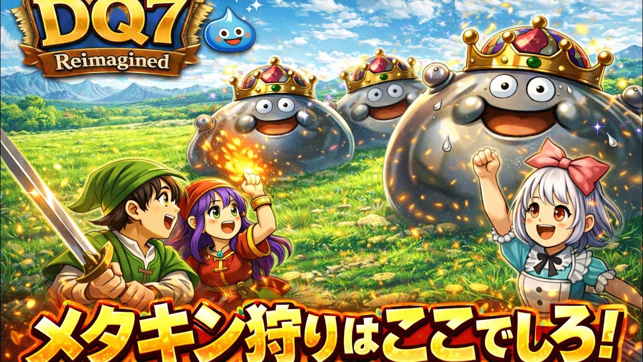 【DQ7 Reimagined】メタキン狩り最強スポット発見！