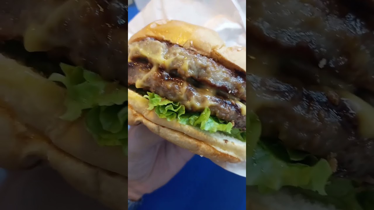 S&R CHEESY DOUBLE BURGER! #youtubeshorts #burger
